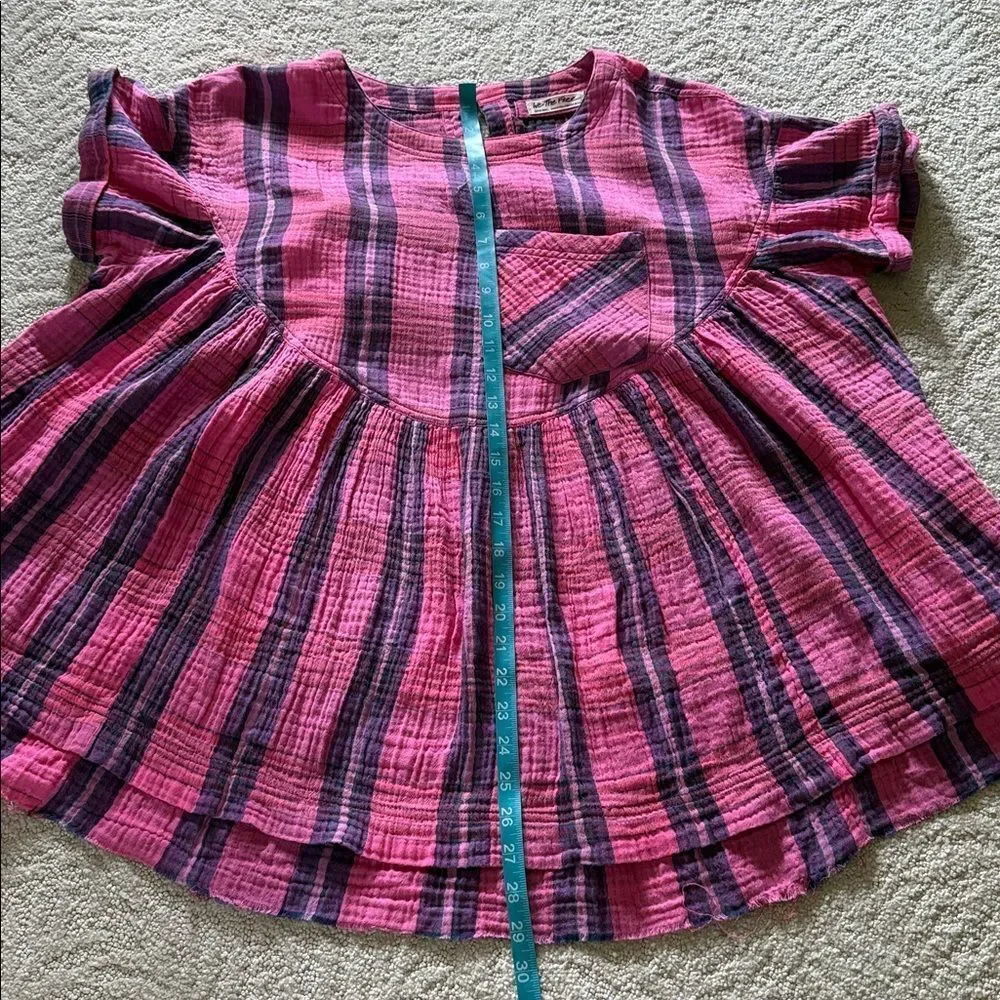 Free People We The Free Oversized Moon City Plaid Top 